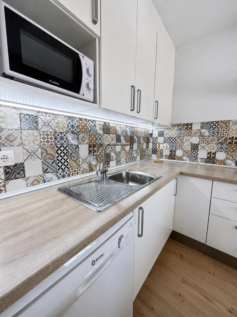 Cocina con azulejo hidráulico